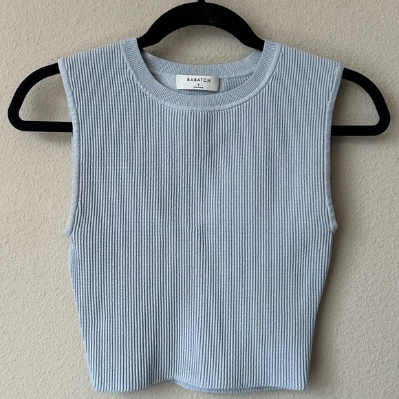 Babaton Tops - Babaton (Aritzia) Light Blue Sleeveless Top Size Small